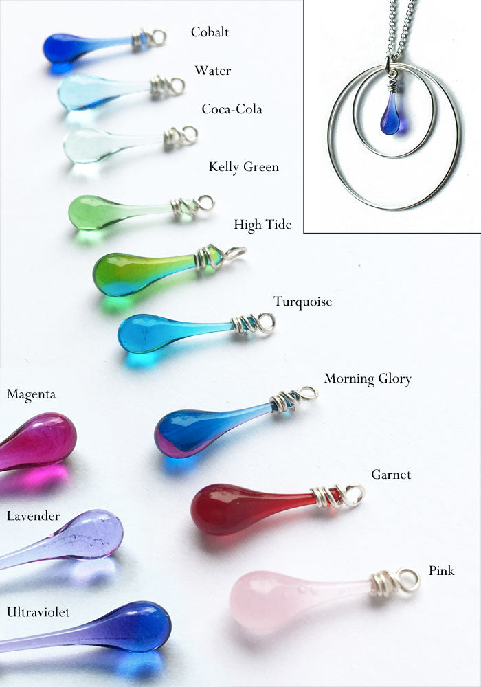 Eclipse Pendant Necklace - glass Necklace by Sundrop Jewelry