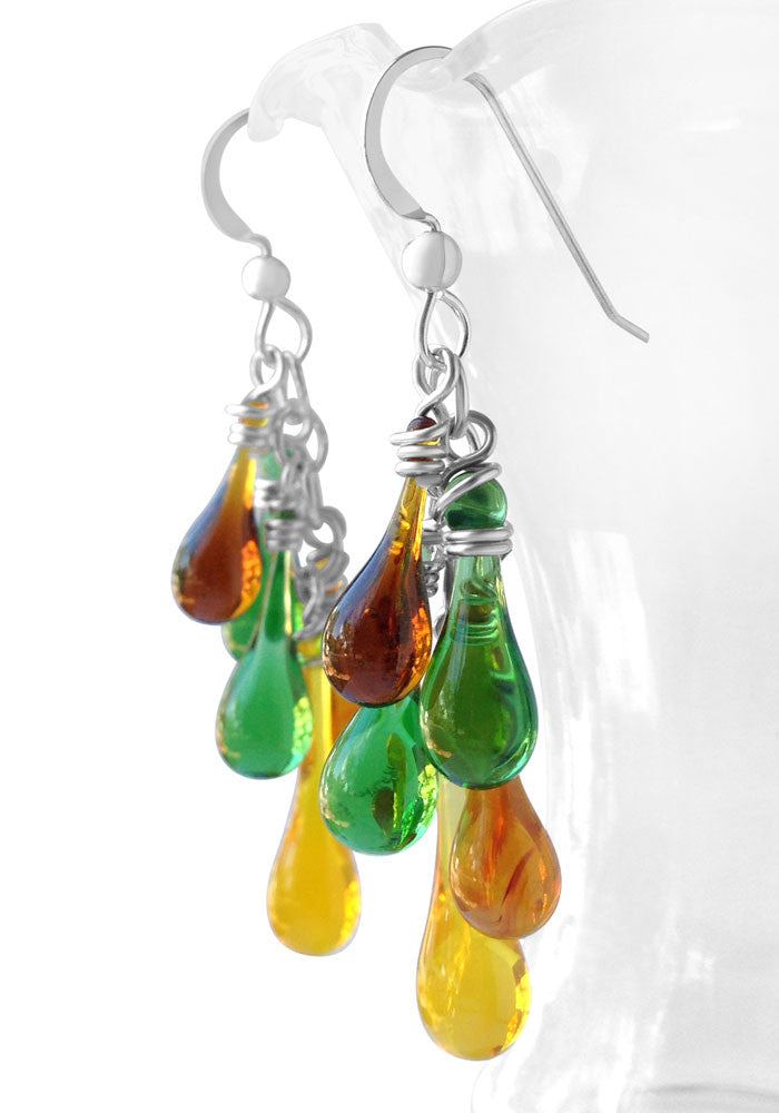 Cascade Earrings - glass Earrings by Sundrop Jewelry