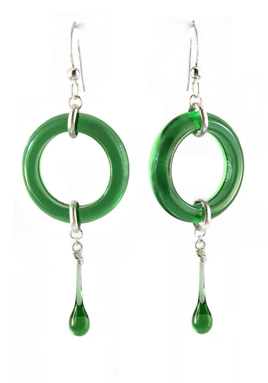 Meteor Earrings - glass Earrings by Sundrop Jewelry