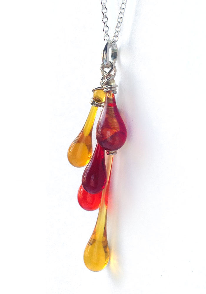 Cascade Necklace - glass Necklace by Sundrop Jewelry