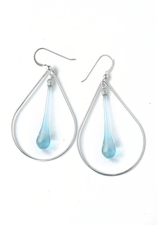 Laceleaf Earrings - glass Earrings by Sundrop Jewelry