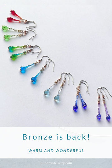 Bronze is back at Sundrop Jewelry - with a different twist