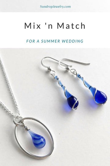 Mix and match jewelry for a summer wedding