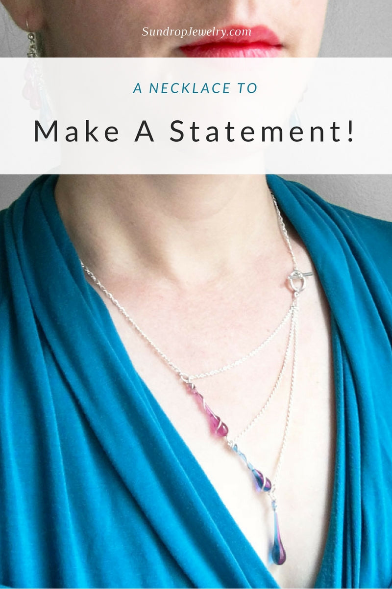 Asymmetric Statement Necklace - a necklace to make a statement!
