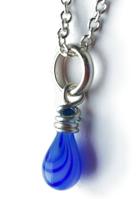 Cobalt Stripes Demi Pendant