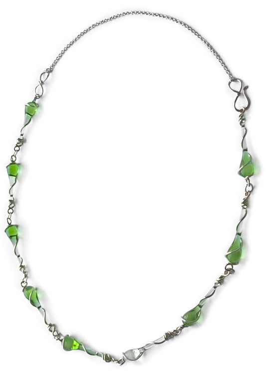 Serpens Accent Necklace, Kelly and Coca-Cola