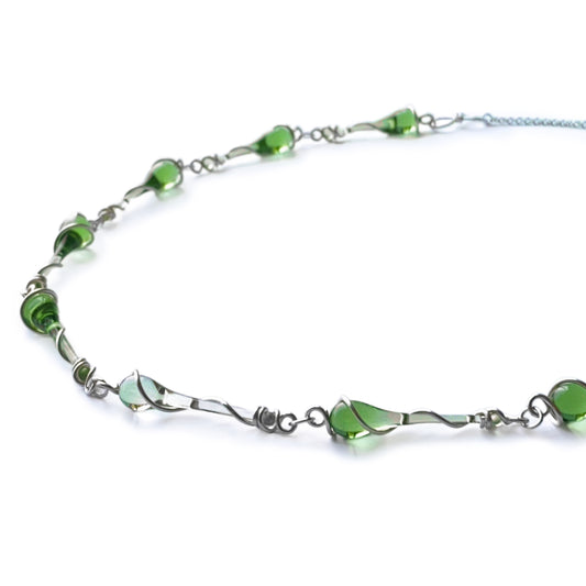 Serpens Accent Necklace, Kelly and Coca-Cola