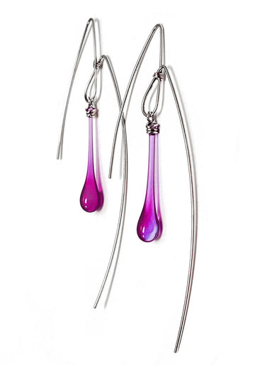 Magenta Mountain Earrings, large