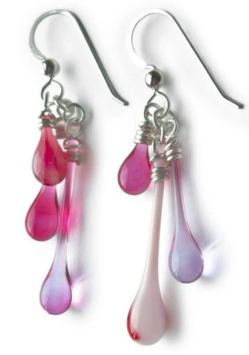 Trio Earrings, Pink Christmas #2