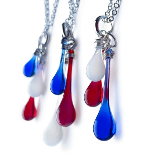 Trio Necklace - Red, White & Blue #1