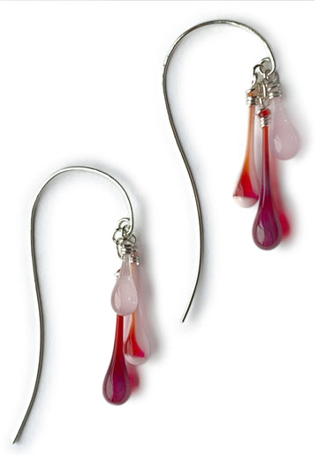 Hanging Vine Trio Earrings - Strawberry Shortcake