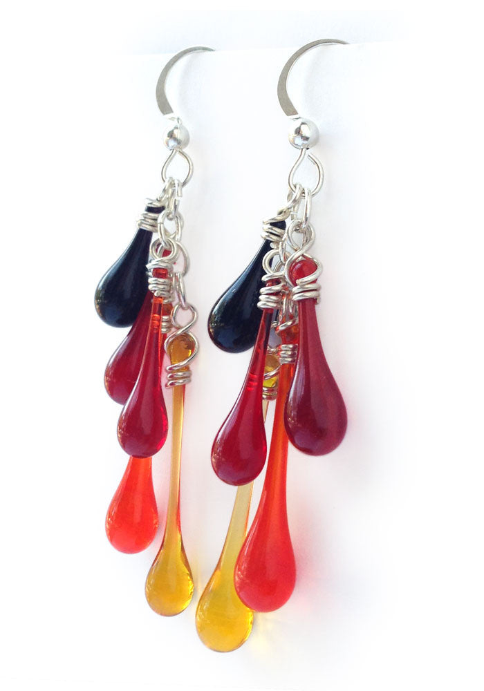 Cascade Earrings - glass Earrings by Sundrop Jewelry