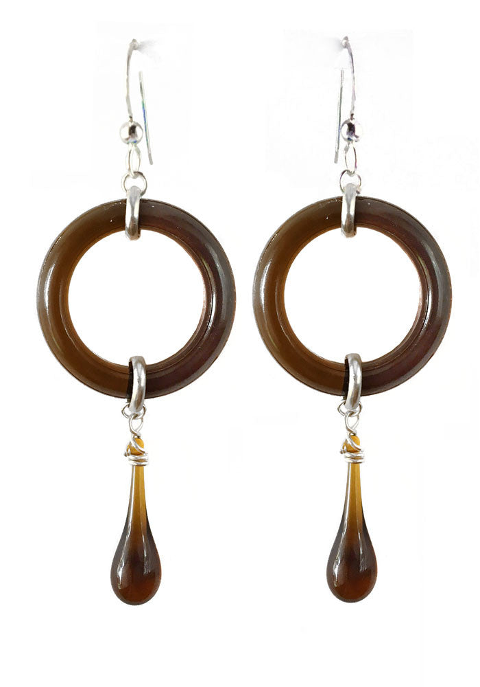Meteor Earrings - glass Earrings by Sundrop Jewelry