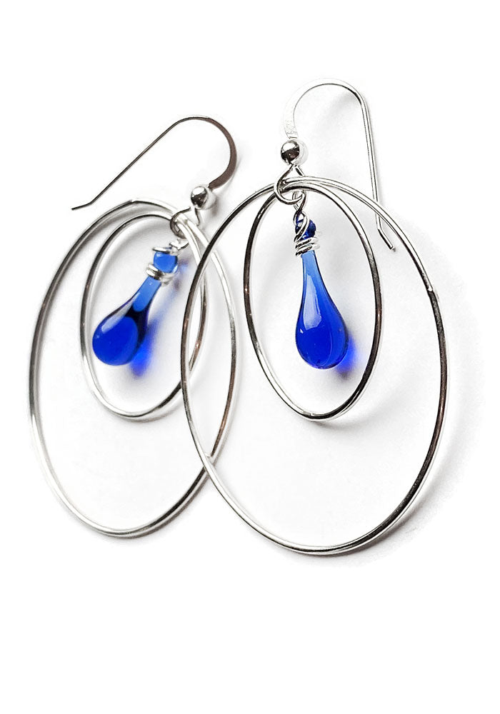 Eclipse Earrings, large - glass Earrings by Sundrop Jewelry