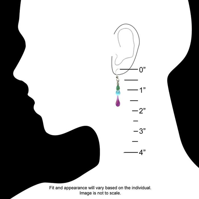 Fiddlehead Solaris Earrings - glass Earrings by Sundrop Jewelry