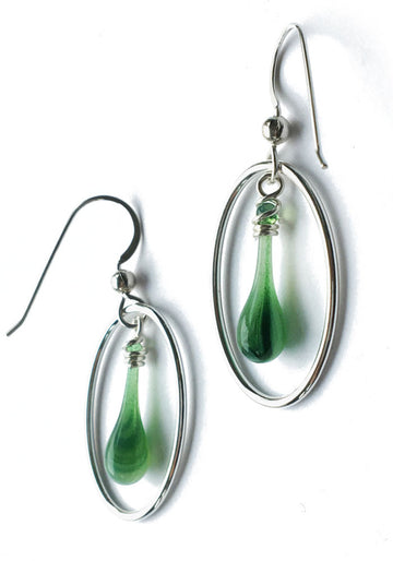 Fiddlehead Cameo Earrings - glass Earrings by Sundrop Jewelry