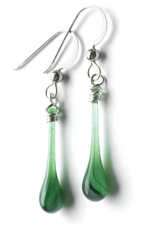 Fiddlehead Solaris Earrings - glass Earrings by Sundrop Jewelry