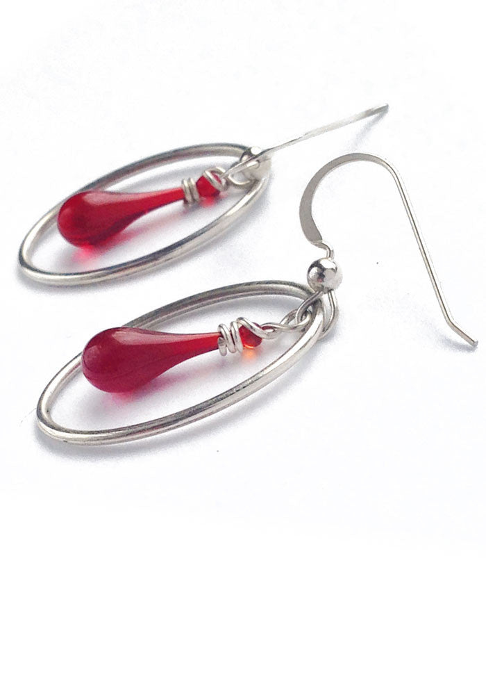 Garnet Cameo Earrings - Sundrop Jewelry