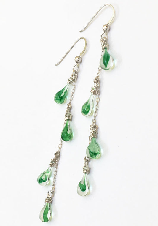 Green Tornado Vinyas Earrings