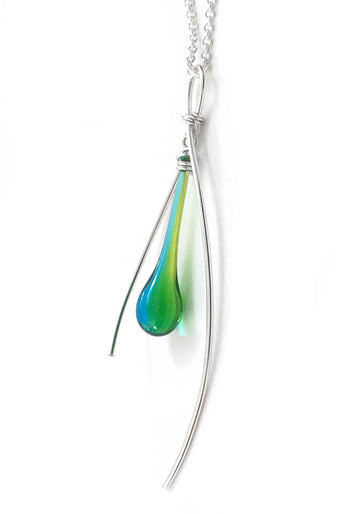 Inner Spark Pendant - glass Necklace by Sundrop Jewelry
