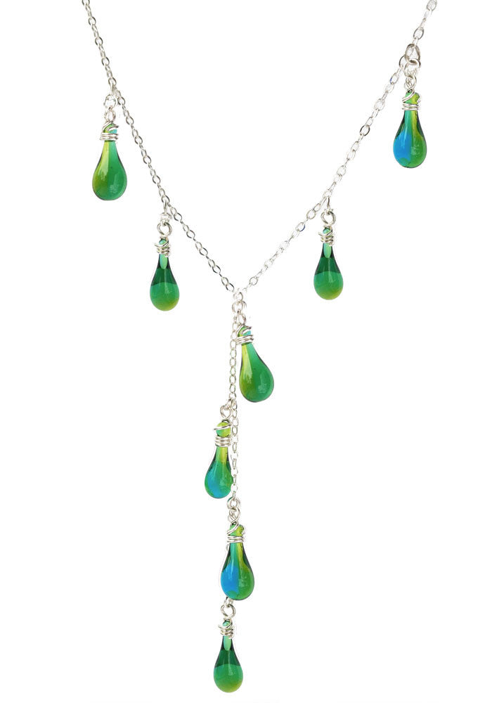 Vinyas Y-Necklace - glass Jewelry by Sundrop Jewelry