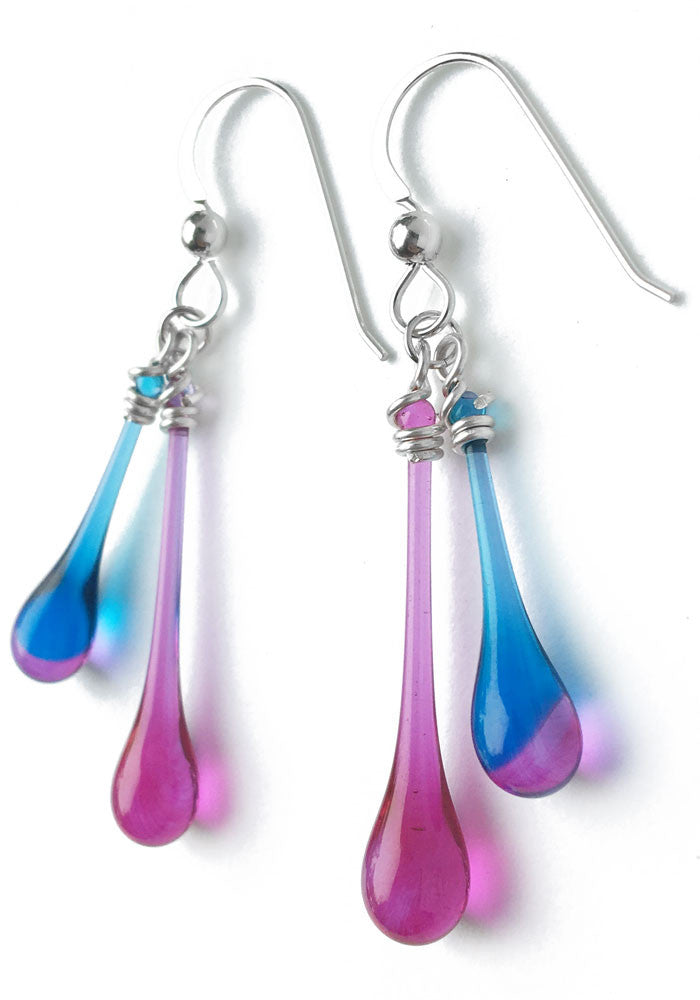 Duet Earrings - glass Earrings by Sundrop Jewelry