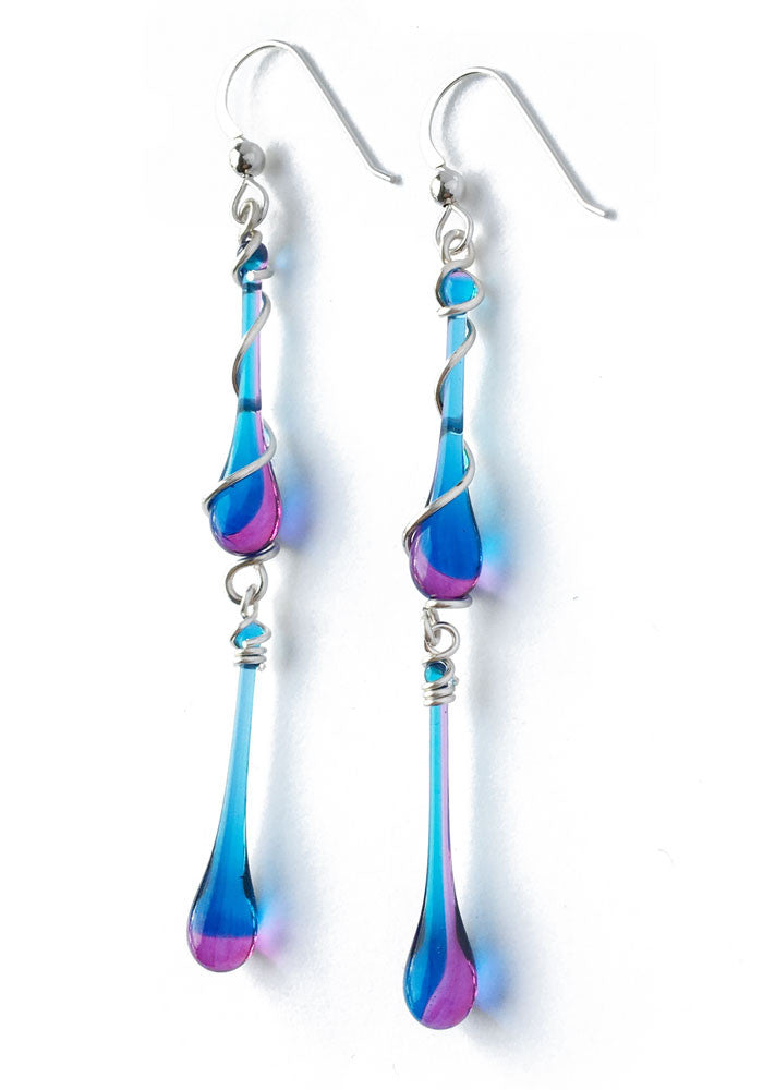 Gemini Earrings - glass Jewelry by Sundrop Jewelry