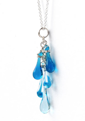 Cascade Necklace - glass Necklace by Sundrop Jewelry