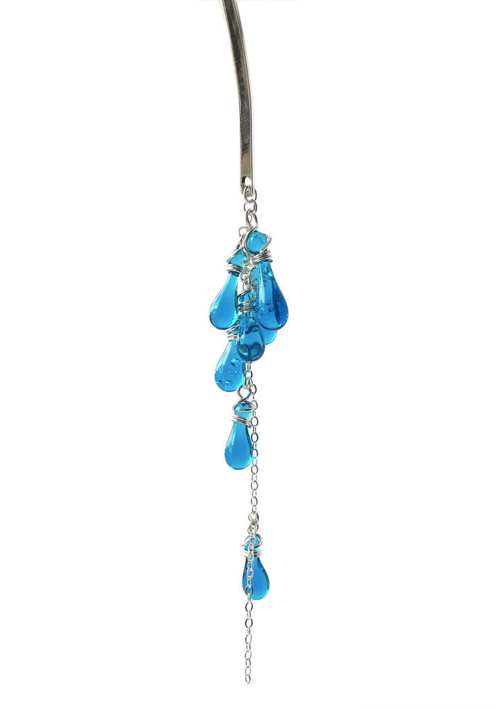 Turquoise Lanata Necklace - glass Jewelry by Sundrop Jewelry