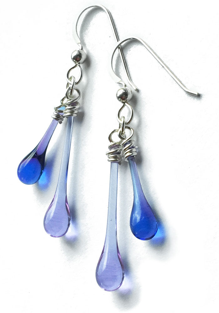 Duet Earrings - glass Earrings by Sundrop Jewelry
