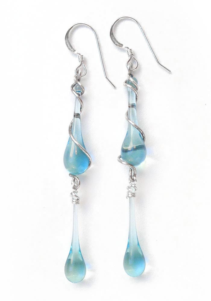 Gemini Earrings - glass Jewelry by Sundrop Jewelry