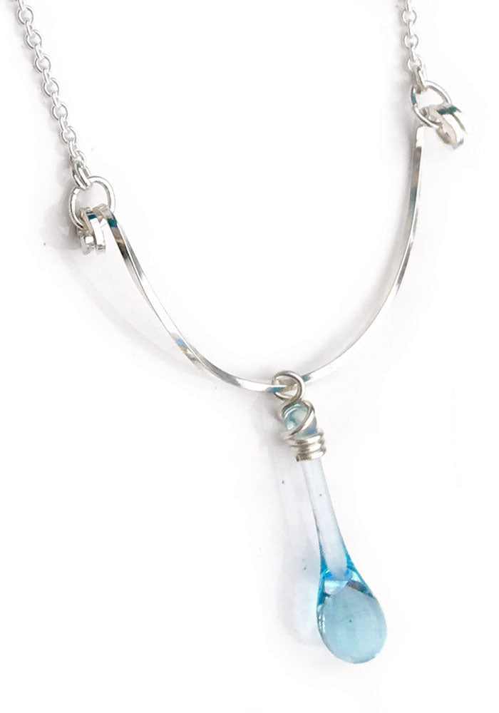 Tendrils U-Necklace - glass Necklace by Sundrop Jewelry